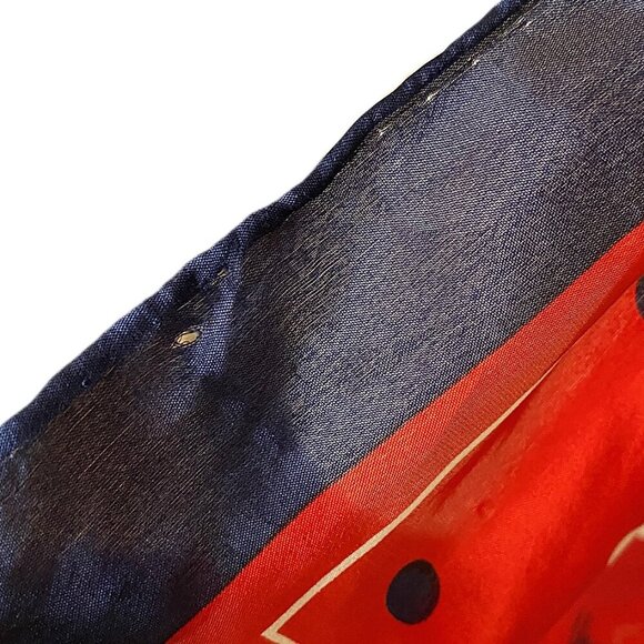 Vintage Vera Neuman polka dots silk hand rolled  hem scarf - Picture 8 of 13